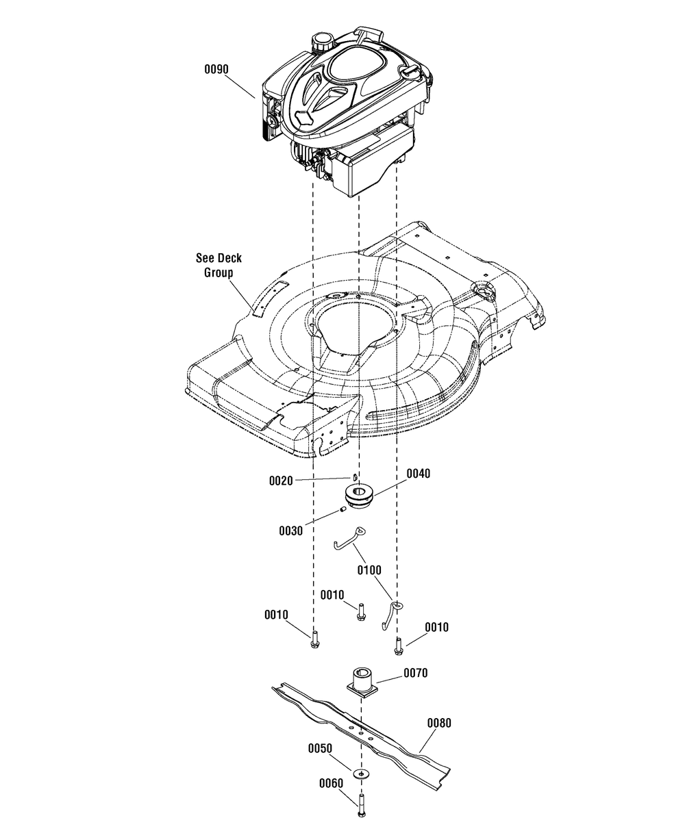 Engine Group (7502209) Diagram and Parts List for 7800743-BTXP22700HW 2011 Briggs and Stratton Lawn Mower